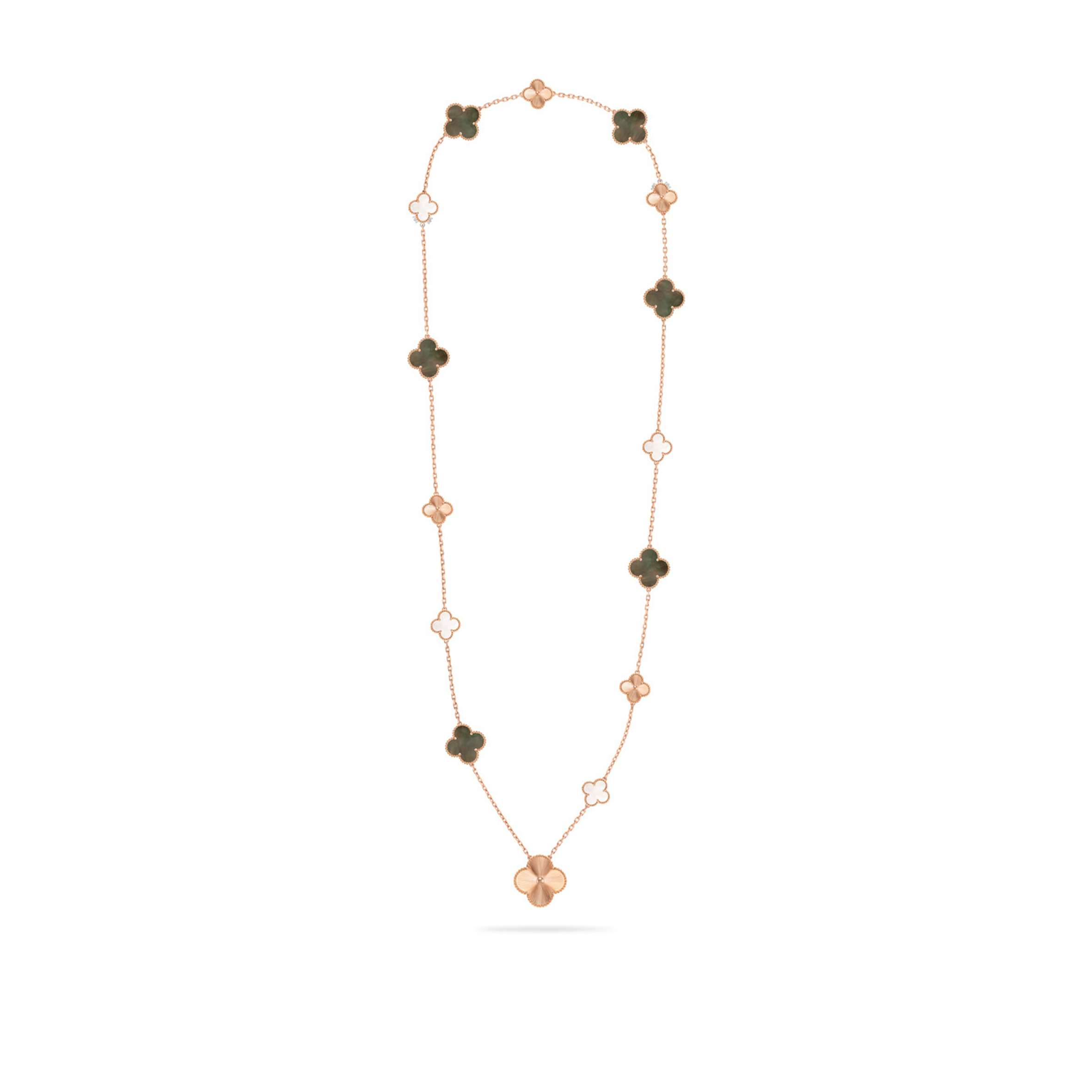 VAN CLEEF ARPELS MAGIC ALHAMBRA TRANSFORMABLE LONG NECKLACE, 15 MOTIFS VCARPGV200